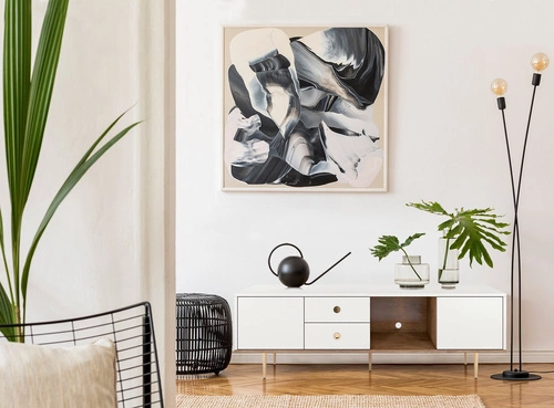 Bílá TV komoda 160 cm skandinávská se zásuvkami do obýváku Harmoni H02