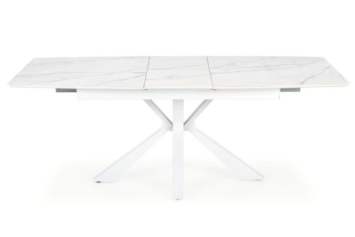 Rozkládací jídelní stůl Venores bílý mramor moderní glamour 160–200 cm Intesi