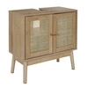 Koupelnová skříňka boho Bali přírodní dub s ratanem 60 cm pod umyvadlo Intesi
