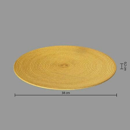 Kulatá prostírka pod talíř hořčicová 38 cm 5five simply smart do kuchyně