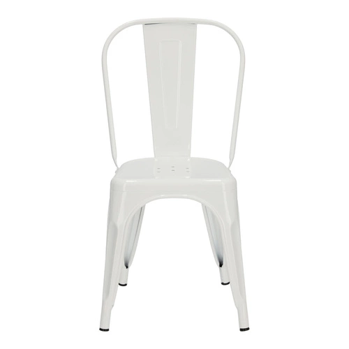 Kovová židle Paris bílá inspirovaná Tolixem do jídelny a kuchyně moderní D2.DESIGN
