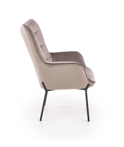 Moderní šedé křeslo Cabres s područkami do obýváku a kanceláře