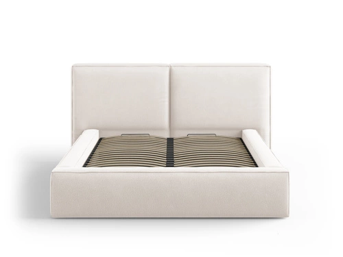 Čalouněná postel Jodie II 180x200 s úložným prostorem béžová moderní do ložnice Micadoni Home
