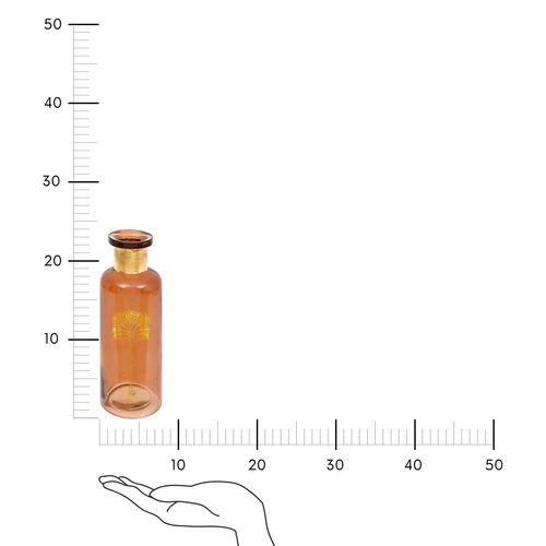 Tropický budoár váza výšky 22 cm z jantarového skla
