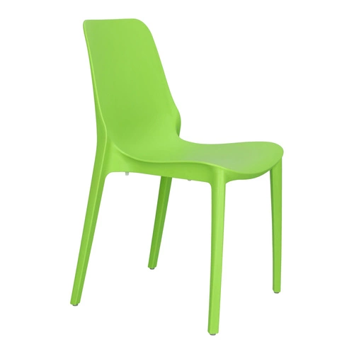 Zahradní židle Ginevra zelená stohovatelná moderní plastová na zahradu SCAB Design