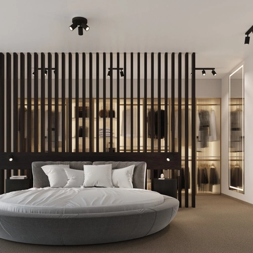 Stropní svítidlo KARBON 4 černé moderní hliníkové do obýváku nebo ložnice SOLLUX