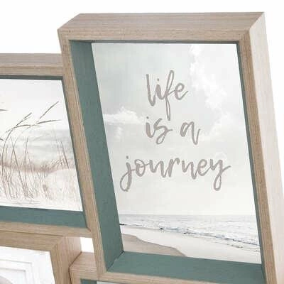 Černý závěsný multirám na 6 fotografií 10x15 Moly moderní do obývacího pokoje Atmosphera