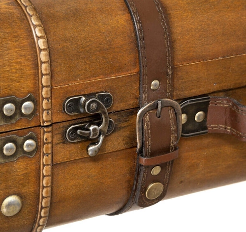 Sada dvou dekoračních boxů Bruce vintage hnědé do obývacího pokoje Atmosphera