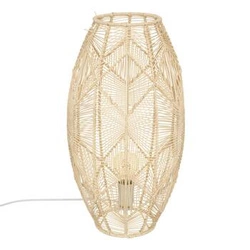 Noční stolní lampa ratanová Kita Atmosphera do ložnice a obýváku v boho stylu přírodní 48 cm