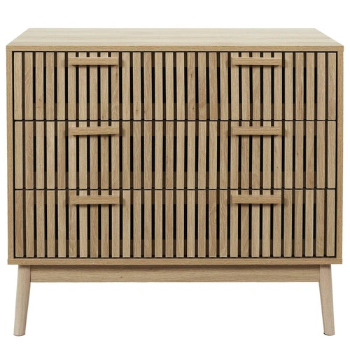 Dřevěná komoda Klaus se zásuvkami 90 cm skandinávská do obýváku a ložnice Intesi