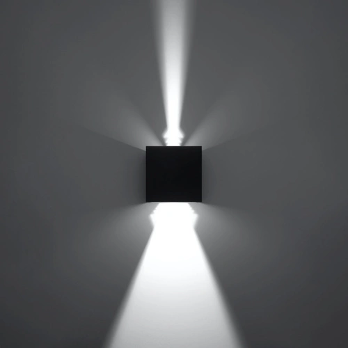 Nástěnné LED svítidlo Luca černé moderní hliníkové IP54 do obýváku i na ven