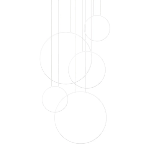 Závěsné LED svítidlo RIO 5 bílé moderní do obýváku a jídelny Thoro hliník 170 cm