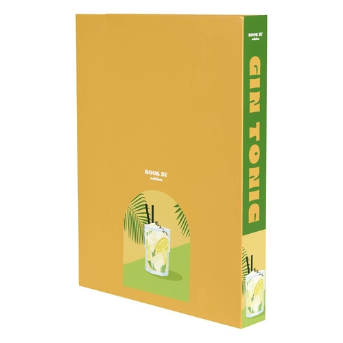 Intesi Gin Tonic žlutá dekorační krabice kniha kartonová do obývacího pokoje