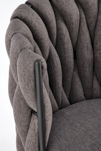 Čalouněná židle Wendy z veluru do jídelny a obýváku moderní glamour šedá Intesi