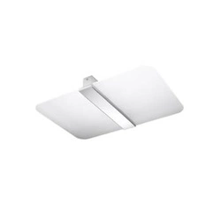 Moderní čtvercové skleněné stropní svítidlo AZALIA chrom Sollux do obýváku, kuchyně, ložnice