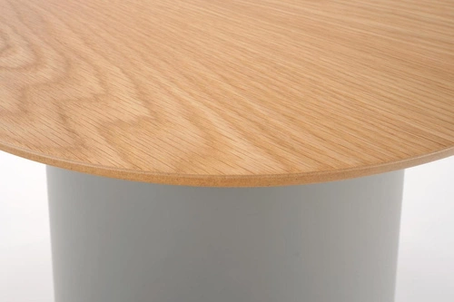 Konferenční stolek Alter kulatý moderní skandinávský přírodní šedý do obýváku 49 cm