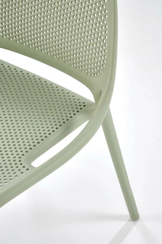Jídelní a zahradní židle Lynette mátová z plastu, snadno čistitelná, stohovatelná