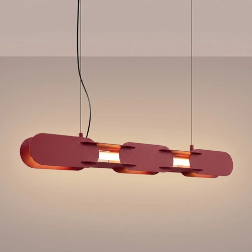 Závěsné LED svítidlo CHAIN vínové nad stůl do obývacího pokoje moderní
