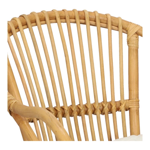 Ratanové křeslo Neta boho do obýváku s područkami a polštářem Atmosphera přírodní