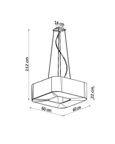 Moderní lustr URANO 60 černý stropní svítidlo do obýváku a jídelny 8ramenný