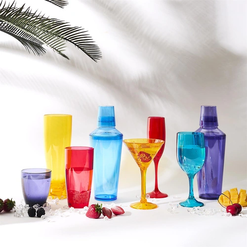 Barmanský shaker Sky fialový 3dílný se sítkem 500 ml Intesi