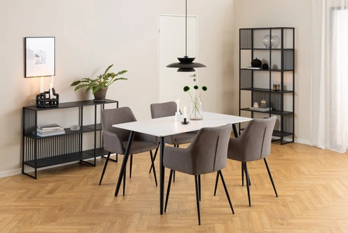 Kovová černá knihovna loftová Strington Actona 85 cm do obýváku a jídelny