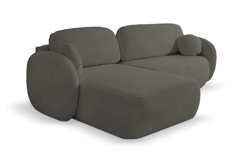 Moderní levá rohová pohovka s rozkladem do obýváku Salby antracitová s úložným prostorem