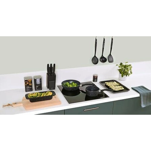 Kovaný hliníkový wok 28 cm černý