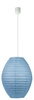 Závěsná papírová lampa koule Kokon modrá 40 cm do obýváku, ložnice nebo nad stůl