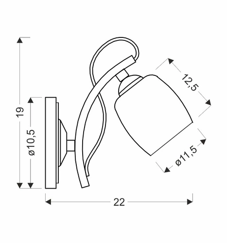Nástěnné svítidlo Amba lampa 1x40W E27 bílá / meg