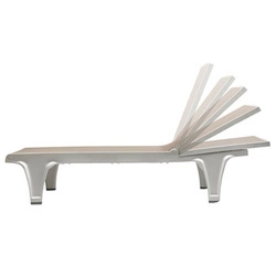 Zahradní lehátko Tahiti SCAB Design béžové moderní z technopolymeru polohovací na terasu