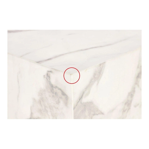 Sada 2 konferenčních stolků Dice mramor bílá outlet