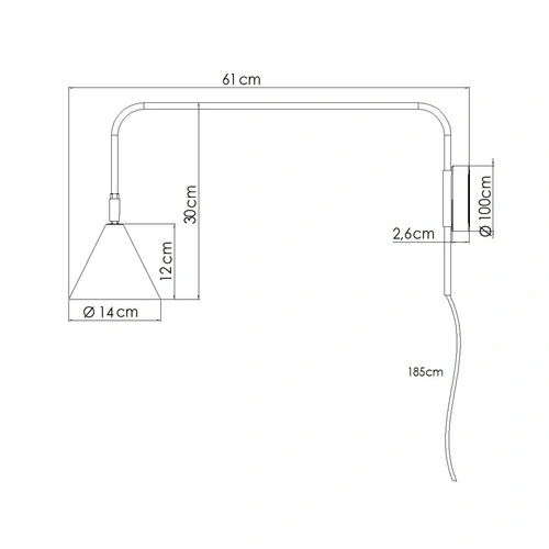 Nástěnné svítidlo NOX béžové moderní kovové do ložnice a obýváku SOLLUX LIGHTING 61 cm