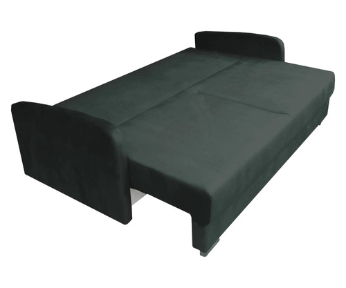 Rozkládací pohovka s úložným prostorem Urduna zelená skandinávská do obýváku na spaní