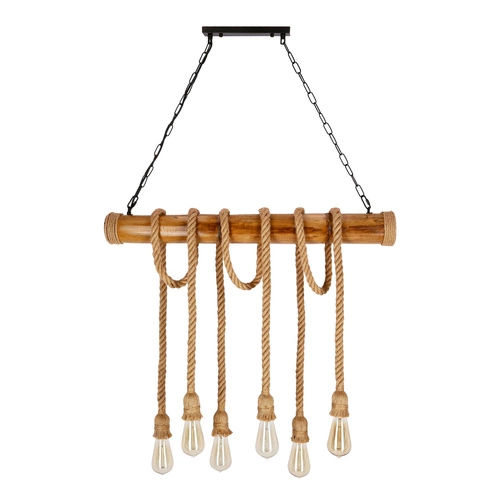 Závěsné svítidlo Vint dřevěné 6ramenné do obýváku a jídelny moderní CANDELLUX