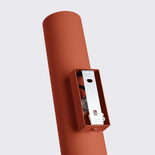 Nástěnné svítidlo Lagos 2 loftové červené ocelové do obýváku a ložnice svítí dolů