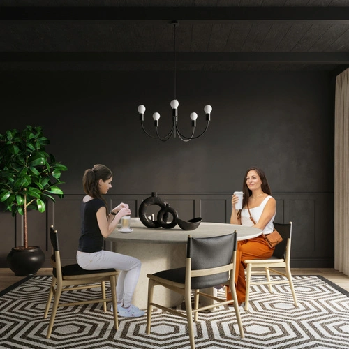 Moderní černý lustr PICCOLO 3 závěsné svítidlo nad stůl do obýváku a jídelny