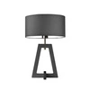 Noční lampička Clio glamour s grafitovým stínidlem a šedým dřevěným podstavcem do ložnice