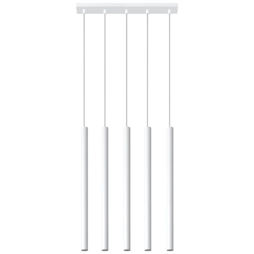 Závěsné svítidlo Pastelo 5ramenné bílé moderní nad stůl do kuchyně a jídelny