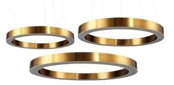 CIRCLE 60+80+80 LED mosazné závěsné svítidlo s 1 stropním držákem