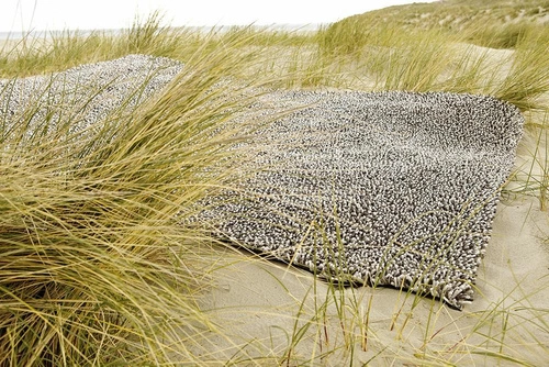 Moderní vlněný shaggy koberec do obýváku Gravel Mix šedý 250x350 měkký Carpets&More