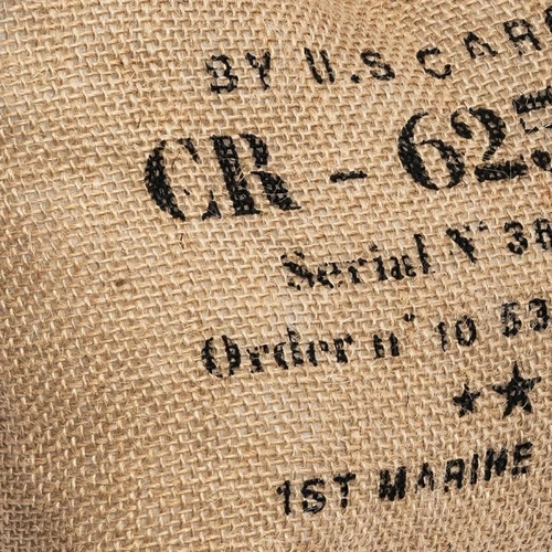 Zarážka na dveře Atmosphera jutová s vintage potiskem pro boho a skandinávský interiér