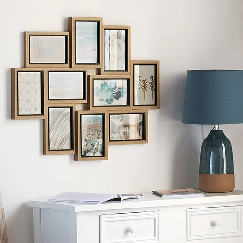 Závěsný dekorativní multirám na 10 fotografií 10x15 Kyle přírodní Atmosphera