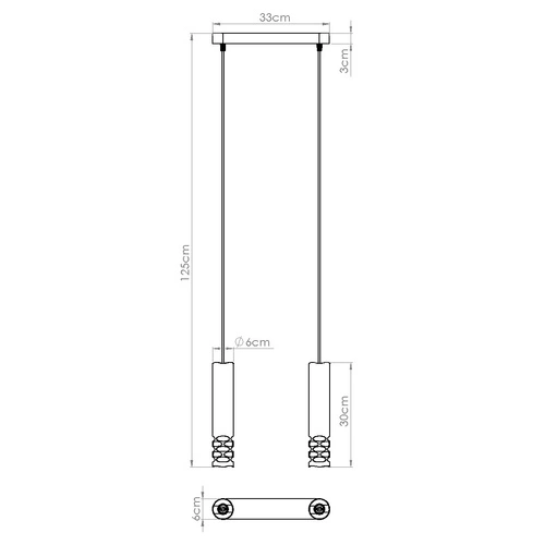Závěsné svítidlo LIRO 2 bílá moderní kovová do obýváku kuchyně předsíně 125 cm