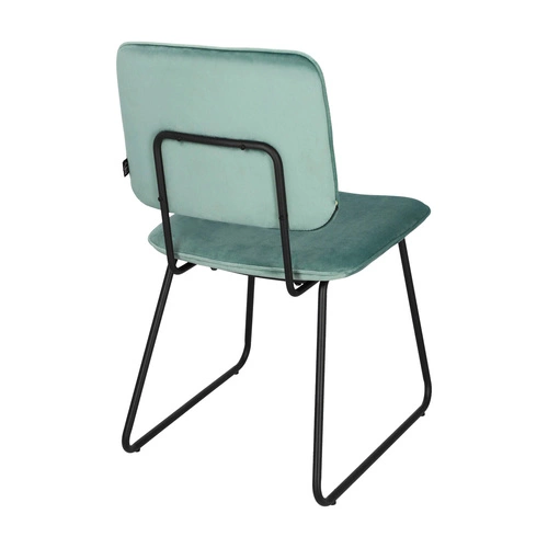 Čalouněná židle Adele Intesi sametová na lyžinách šedá moderní do jídelny a obýváku