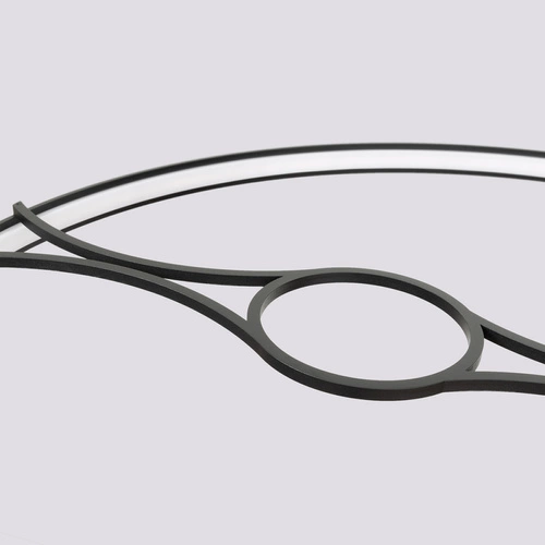 Moderní černý LED lustr RIO BIO 110 do obýváku a jídelny hliník Thoro