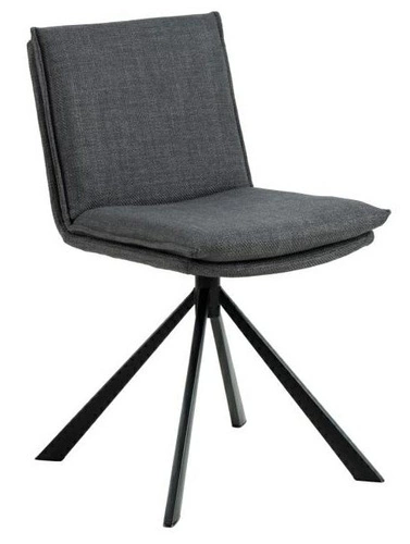 Jídelní židle Flynn Actona čalouněná tmavě šedá otočná moderní loftová