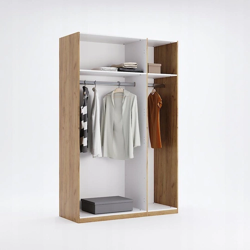 Sestava šatní skříně Tissa bílá/dub