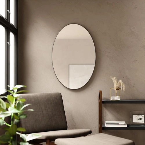 Oválné závěsné zrcadlo Hubba Umbra 92x62 moderní zrcadlo do předsíně na zeď