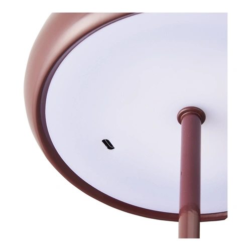 Noční LED lampička Margate, akumulátorová kovová bordó do ložnice